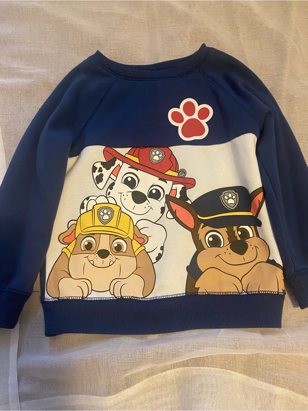 Paw Patrol Navy Kids Crewneck Sweatshirt with Logo Tag